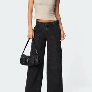 Edikted Black Women Carpenter  Jeans